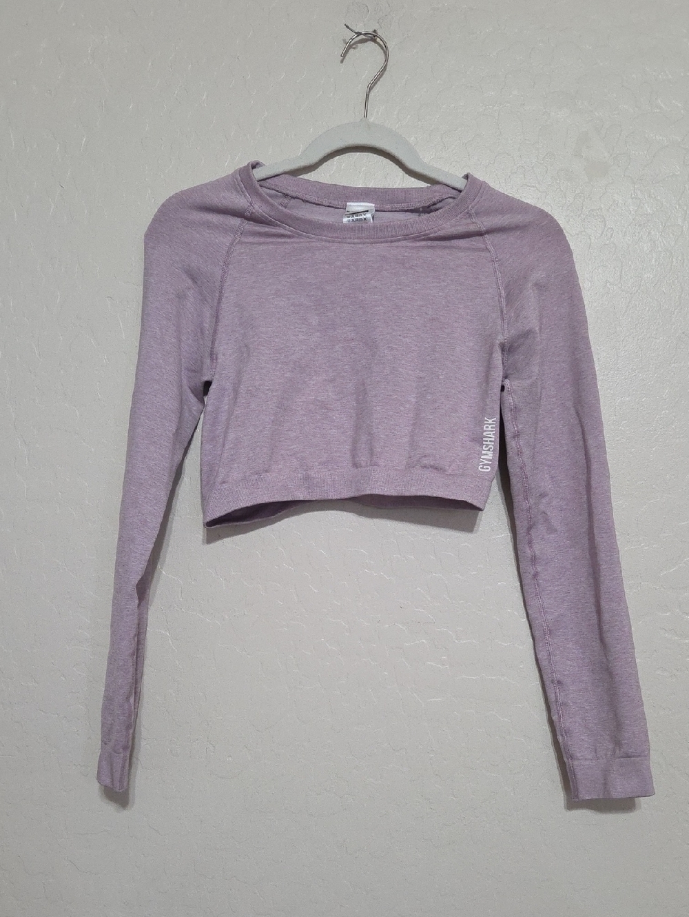 Gymshark Lavender Cropped Long Sleeve Top - Soft Lilac